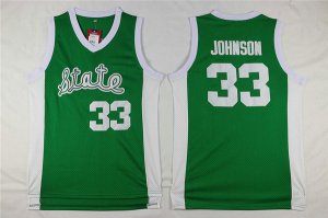 Maillot De Basket NCAA Michigan Sparta Johnson 33 Vert